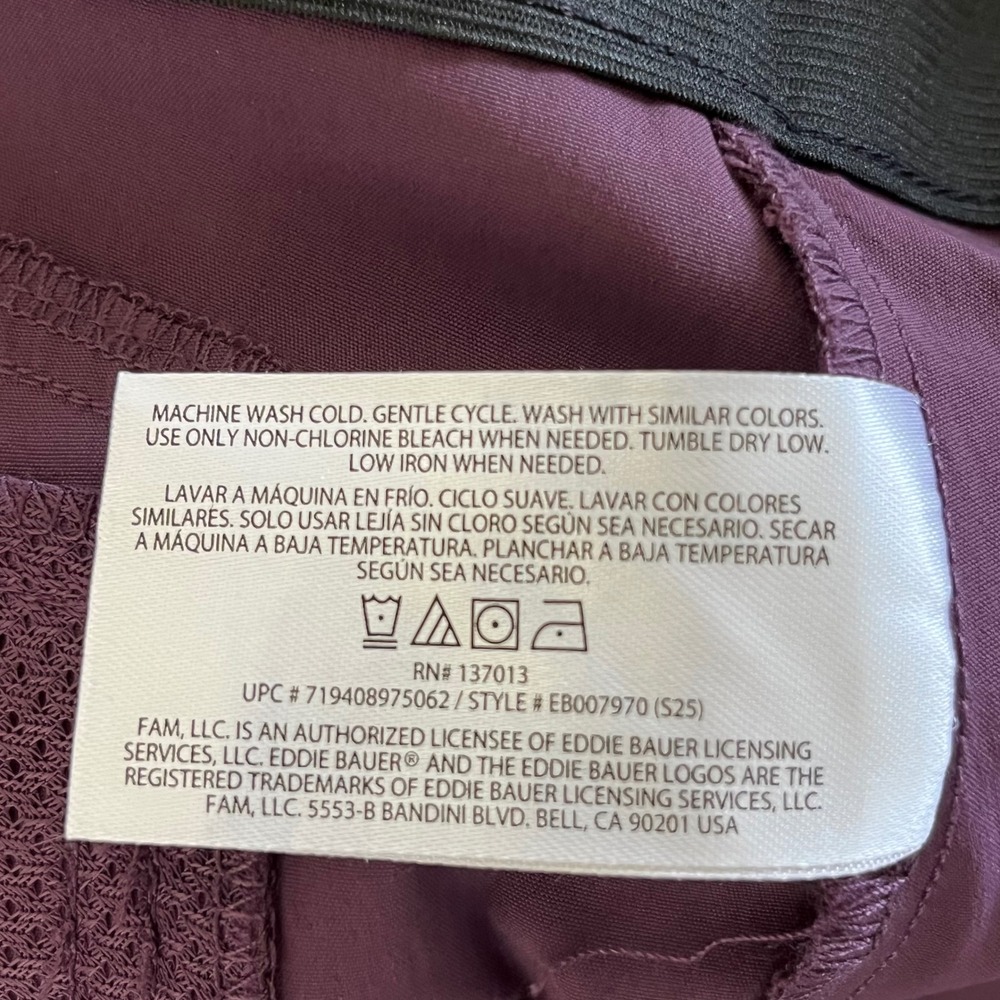 Eddie Bauer Horizon Guide Hiking Shorts Purple‎ Women's Size 14 - Picture 8 of 11